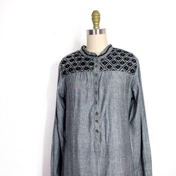NEW Raven + Lily Farima Embroidered Kaftan Shirtdress Maxi Dress Small - Picture 5 of 12